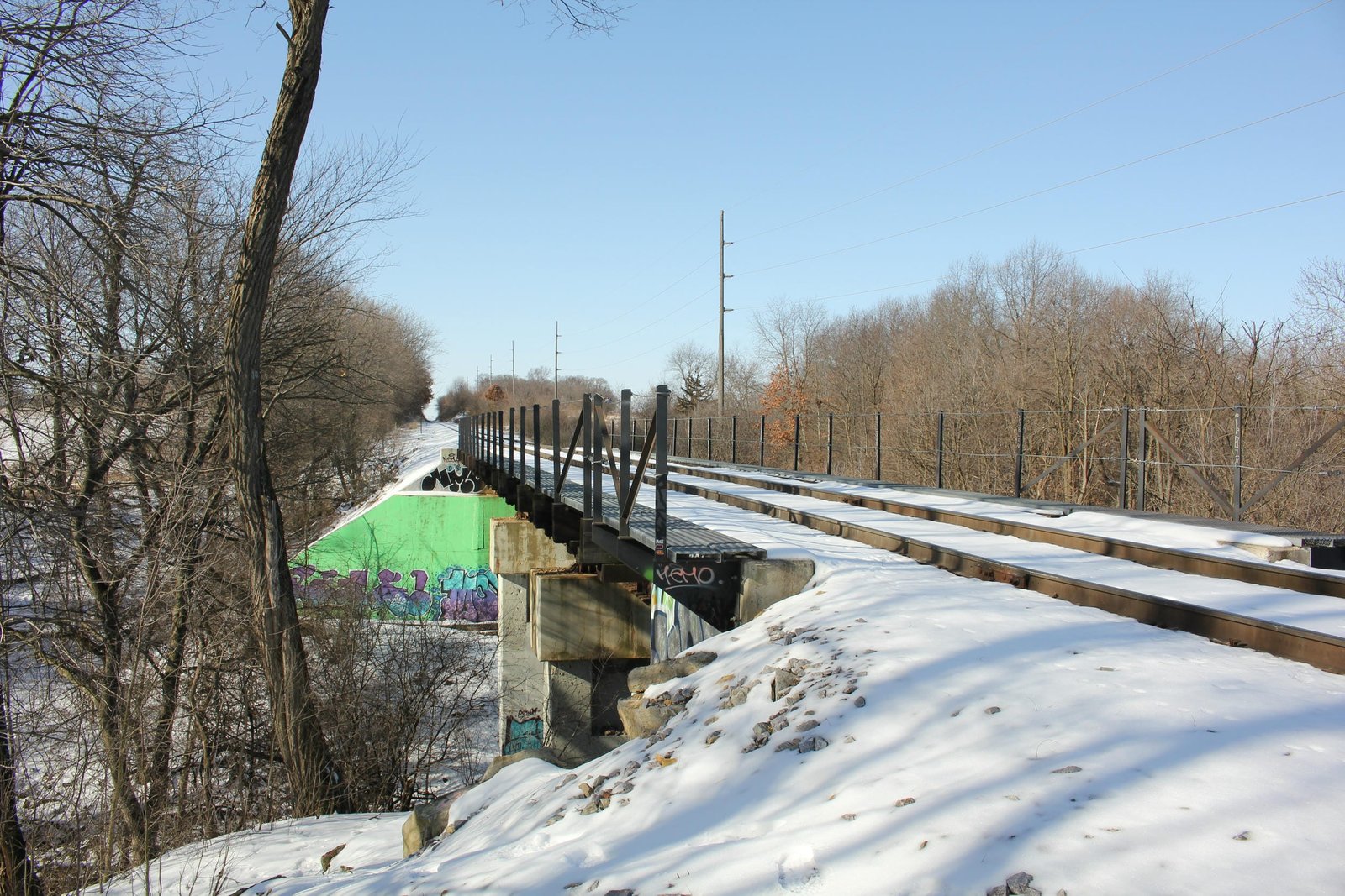 Looking west